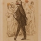 A tall gentleman…dressed in ordinary clothes…had on a false nose with heavy mustaches