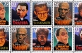 Classic Movie Monster postage stamps