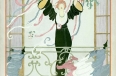 A Vogue Cover of a Woman Above a Parade