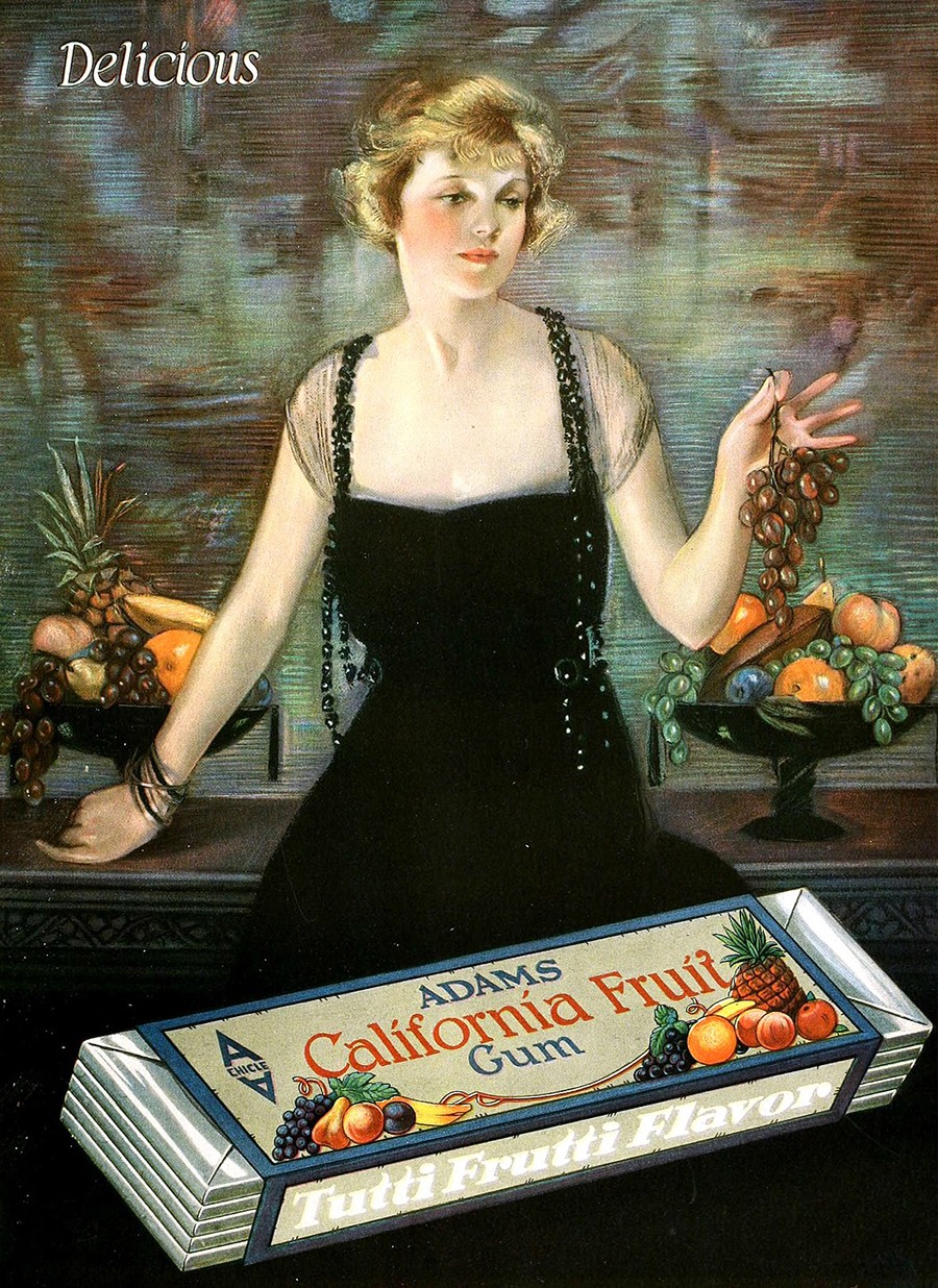 Advertisement for Adams California Fruit Gum