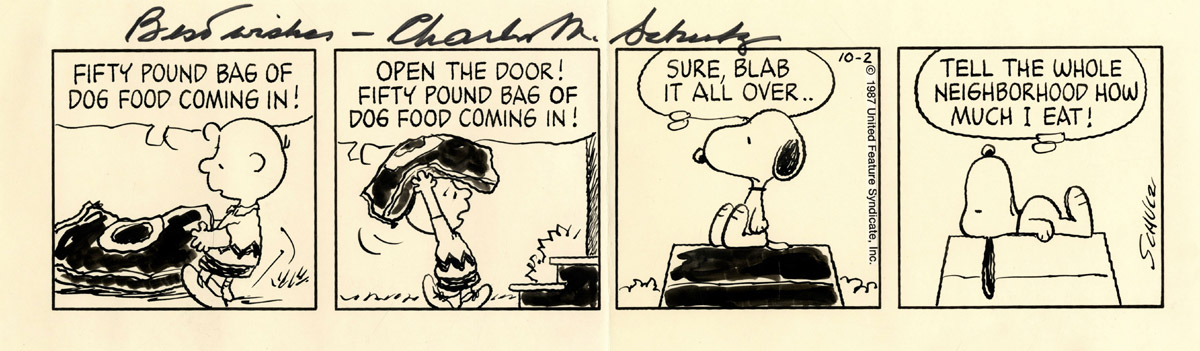 “Peanuts” strip from October 2, 1987