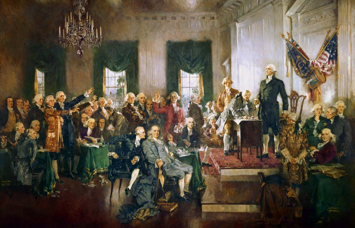 Scene at the Signing of the Constitution