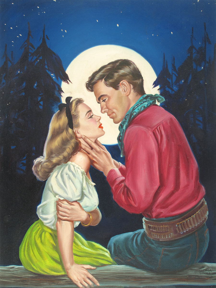 Cover art for “Rangeland Romances,” April 1948