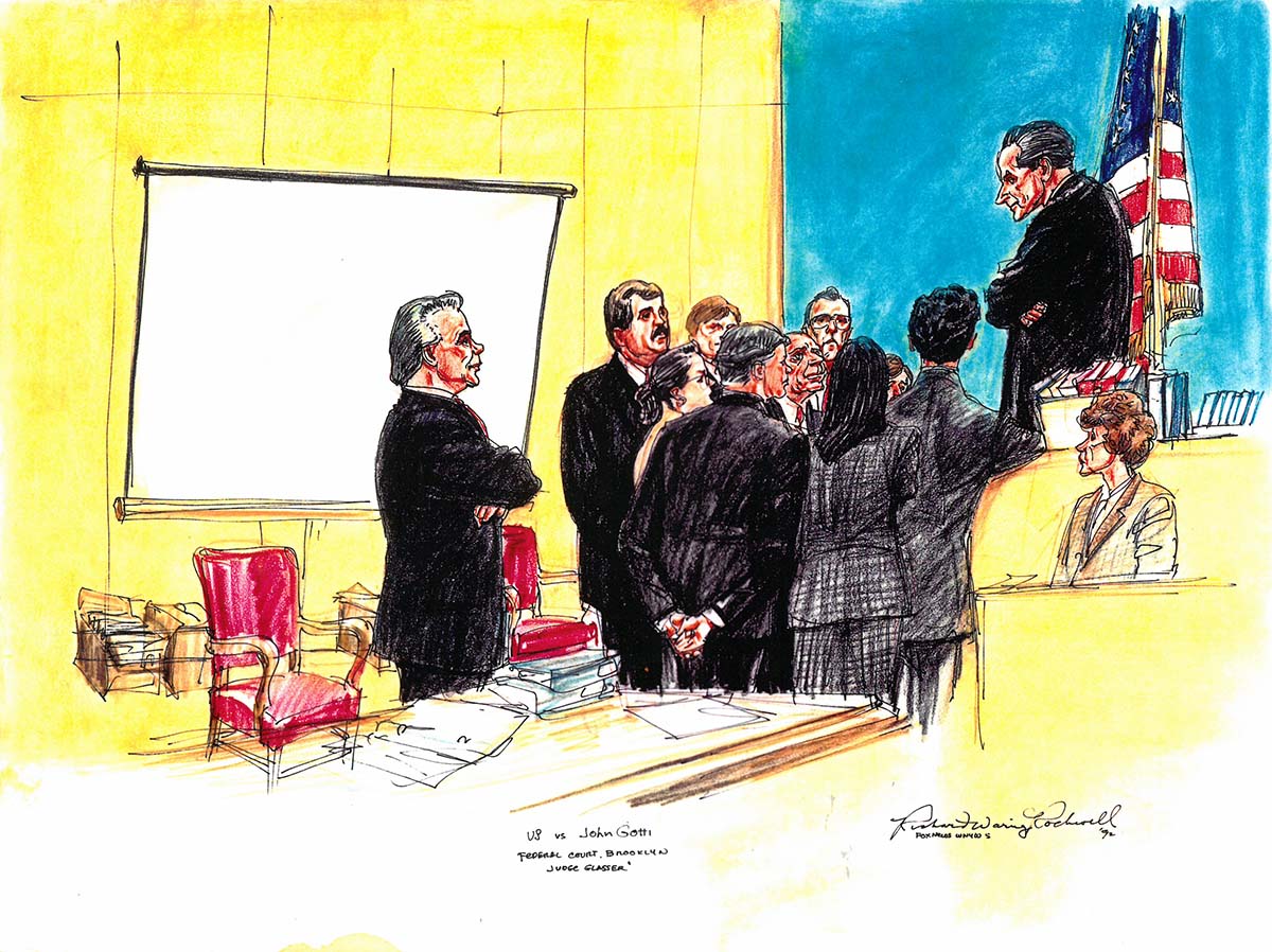 John Gotti courtroom drawing