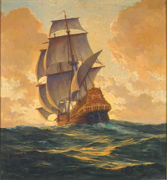Galleon at Full Sail