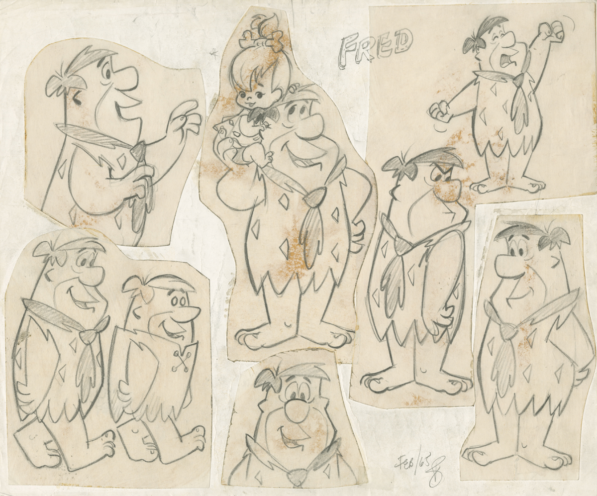 Model sheet of characters from “The Flintstones” television series