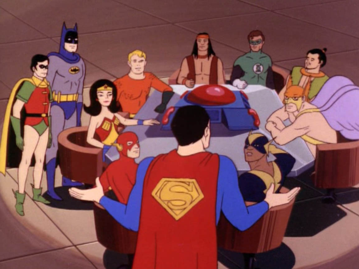 Still from the “Challenge of the Super Friends” television cartoon