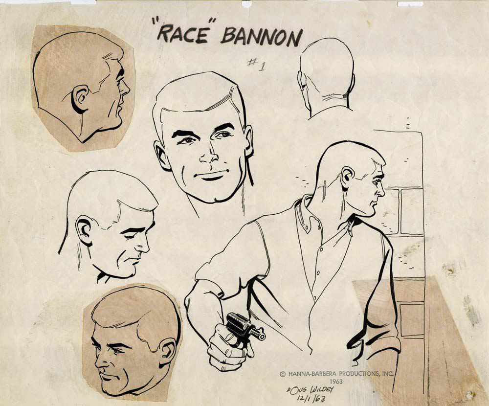 Model sheet of Race Bannon for the “Jonny Quest” television cartoon