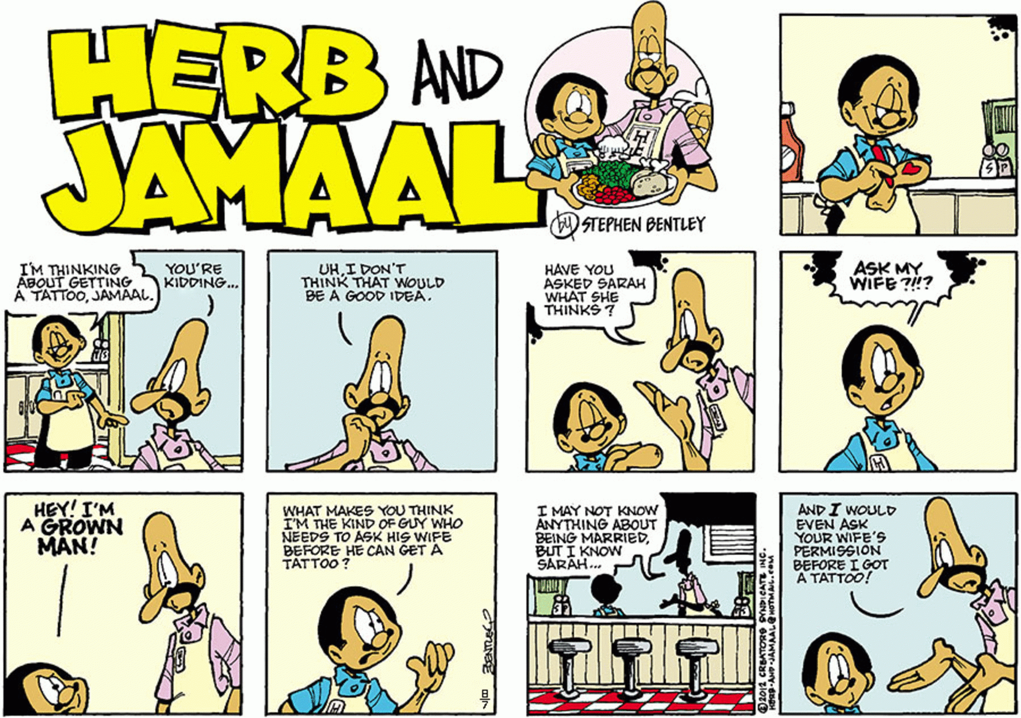 “Herb and Jamaal” comic strip, August 7, 2012