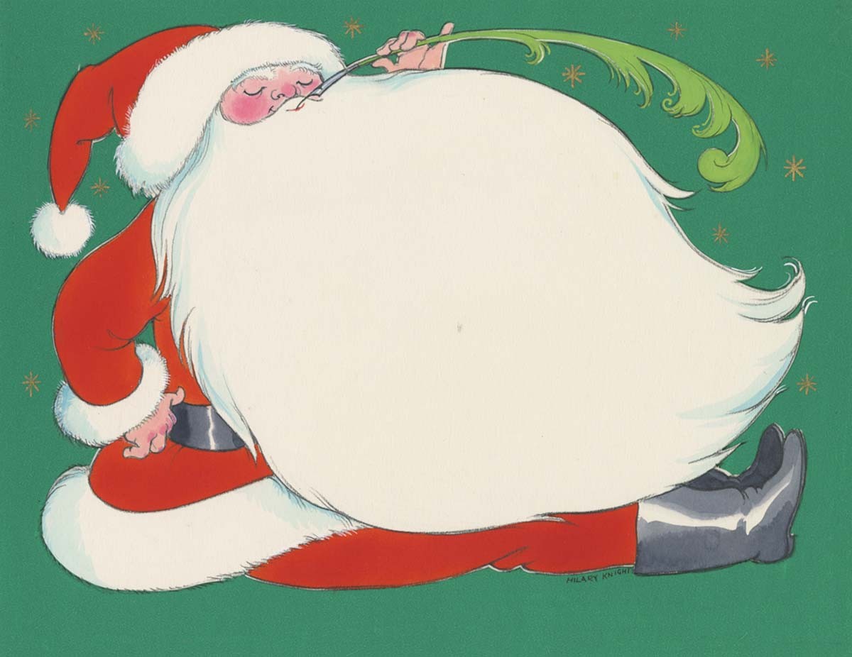 Christmas card featuring Santa Claus