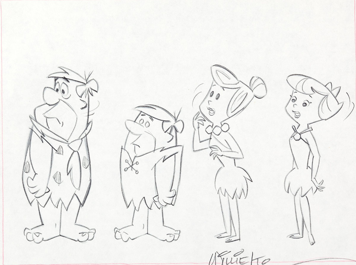 Layout drawing for “The Flintstones” television series