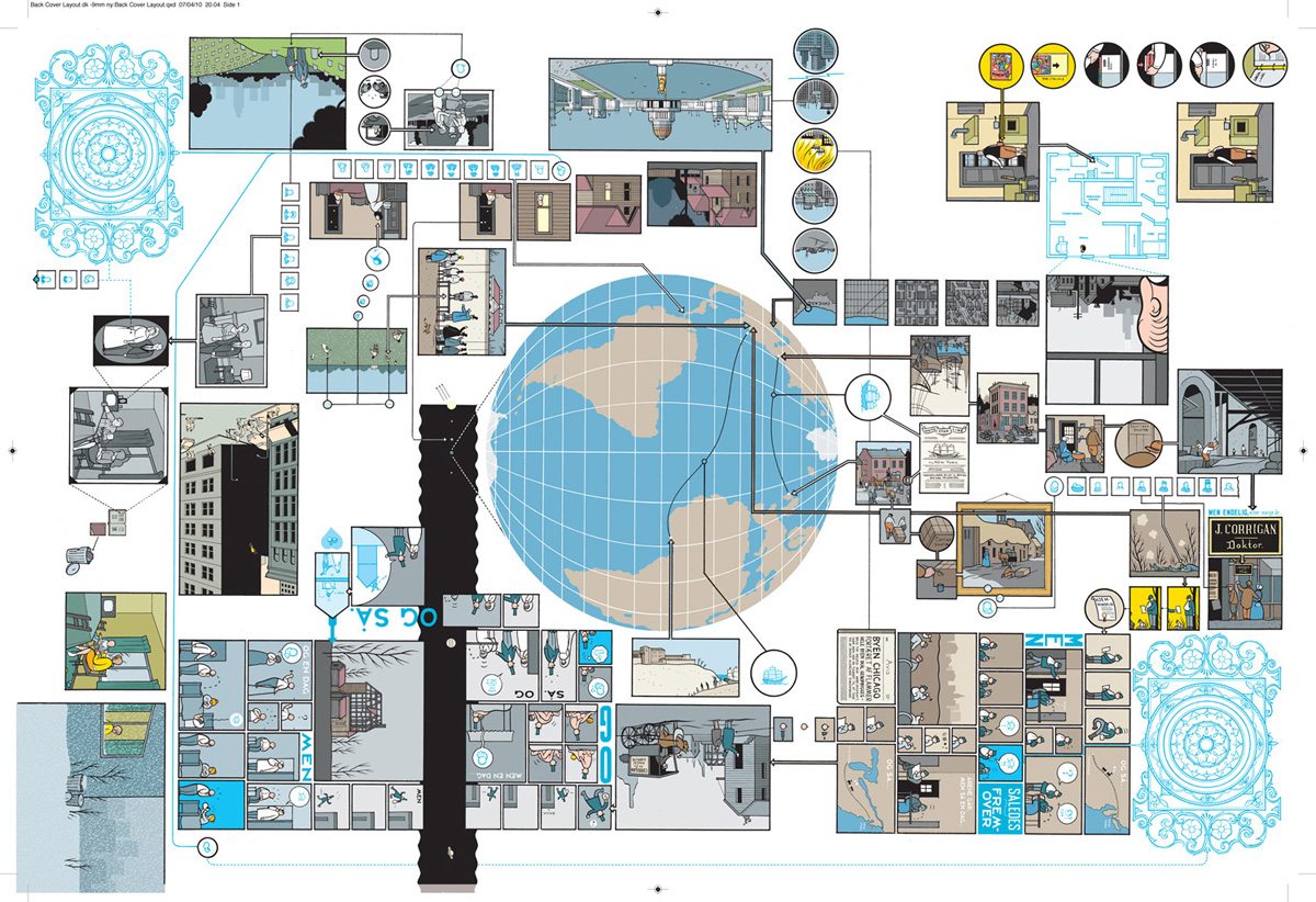 Book jacket layout for “Jimmy Corrigan: The Smartest Kid on Earth”