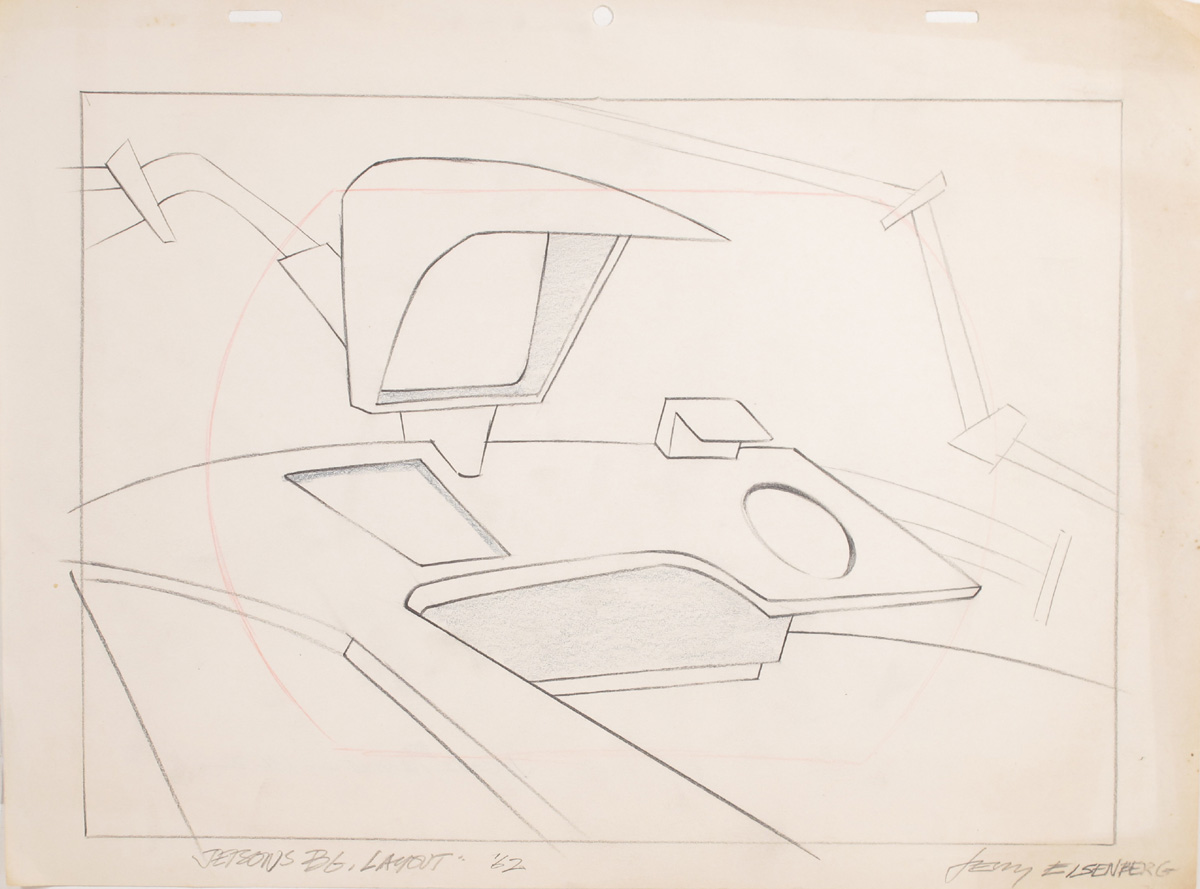 Background layout drawing from “The Jetsons” television cartoon