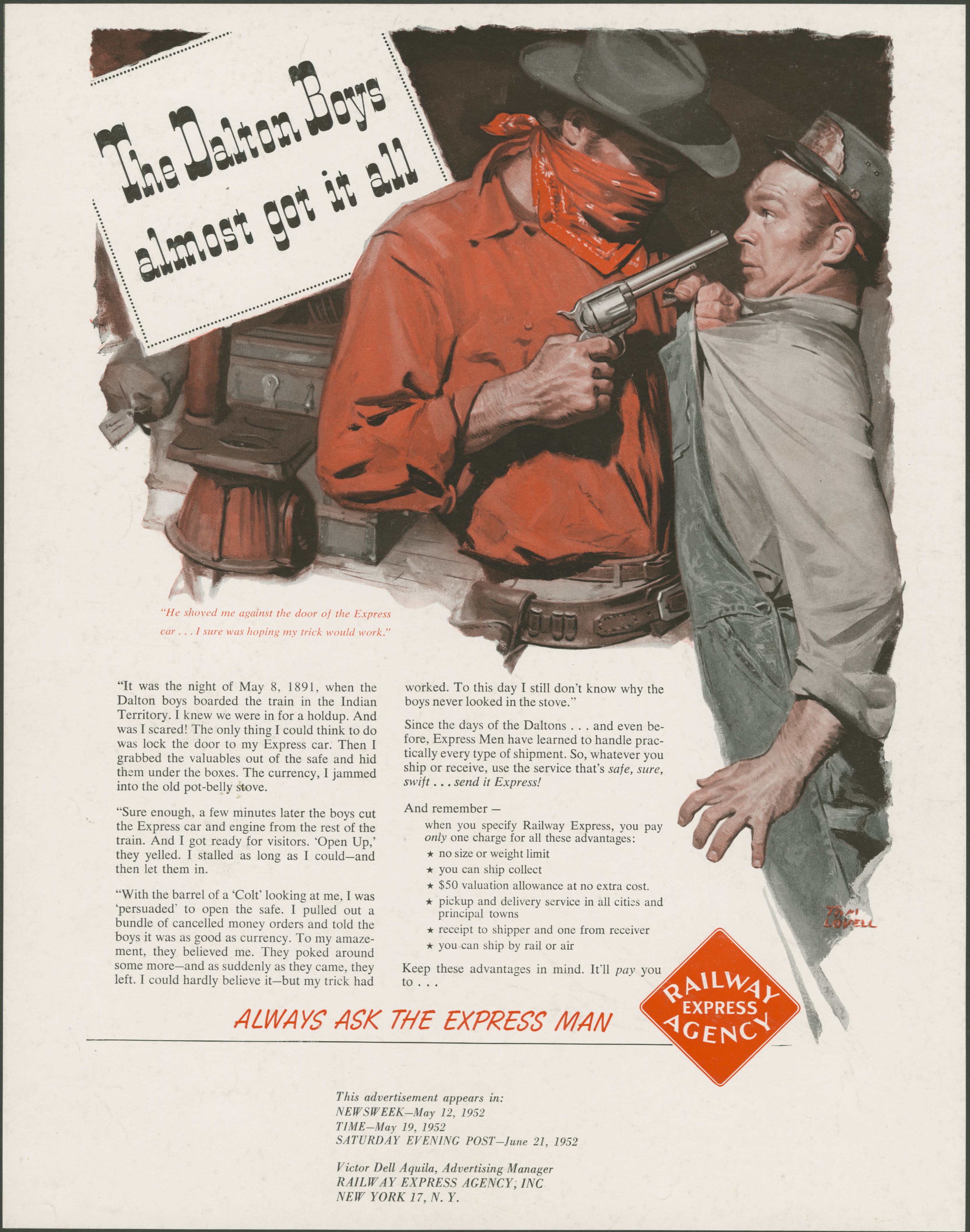 Railway Express Agency advertisement, 1952