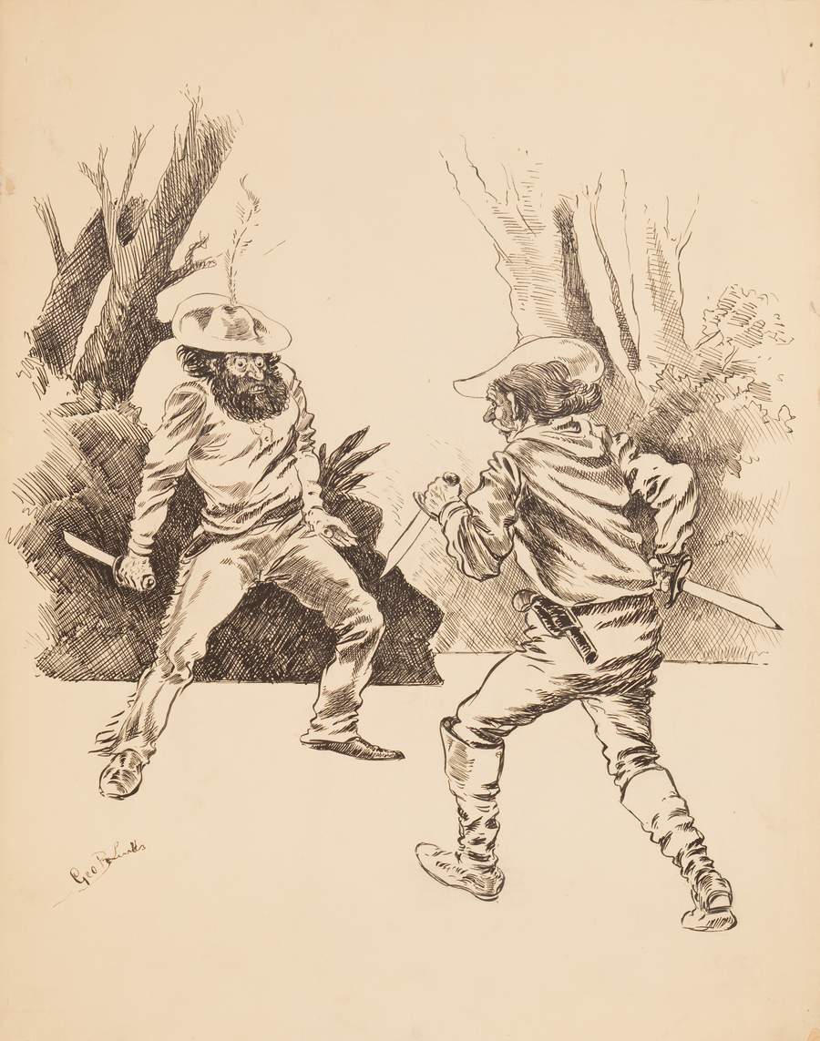 Two Men Fighting