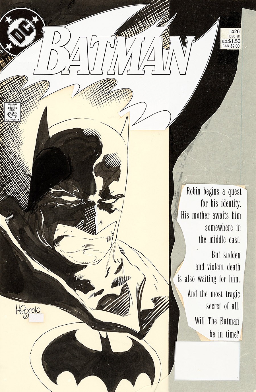 Cover art for “Batman,” no.426, December 1988