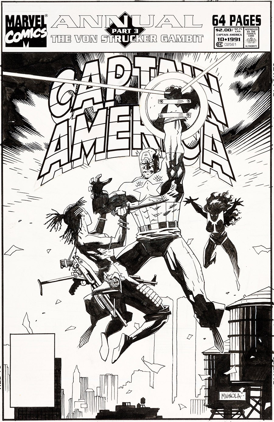Cover art for “Captain America Annual,” no.10, 1991