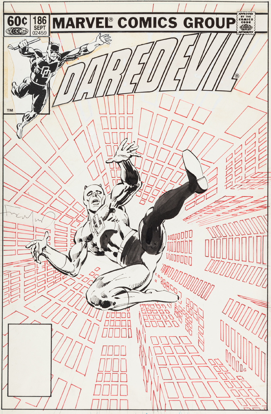 Cover art for “Daredevil” #186, September 1982