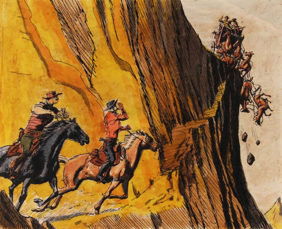 Color study for “Black Diamond Western,” no.28, November 1951