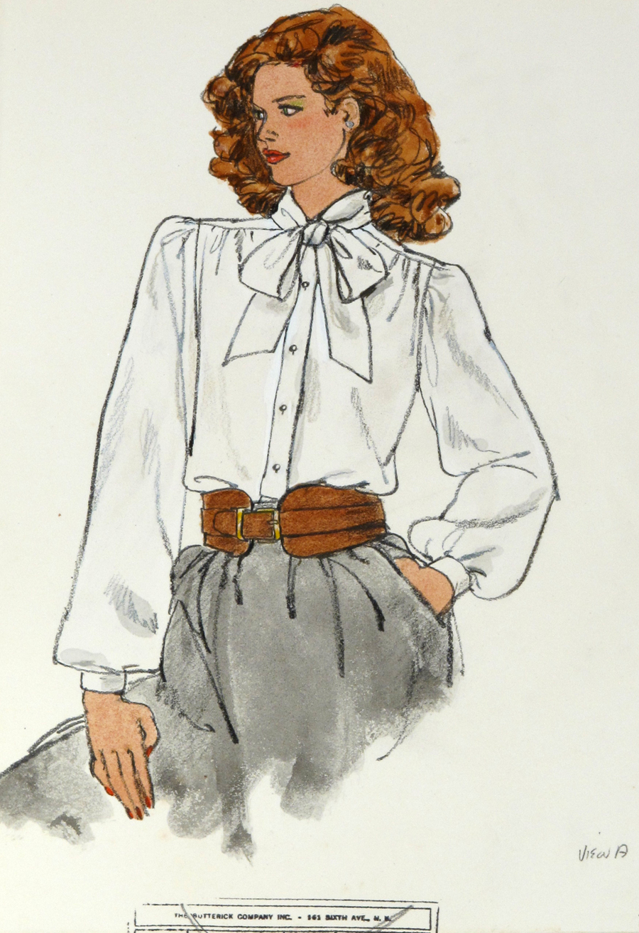 Untitled [Model in Blouse with Bow]