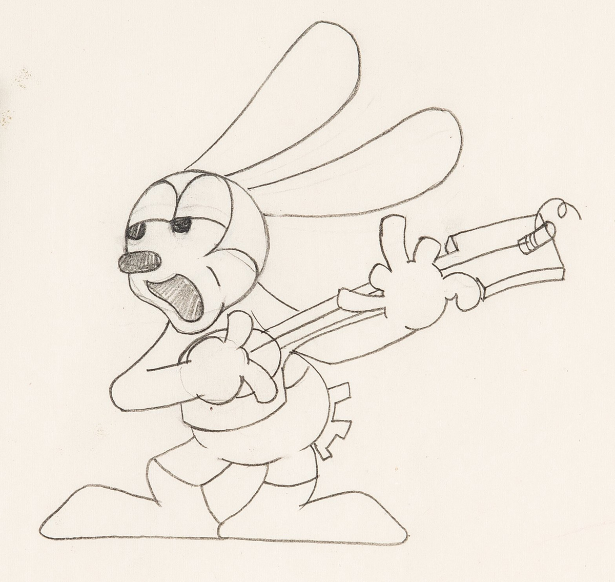 Oswald the Lucky Rabbit animation drawing
