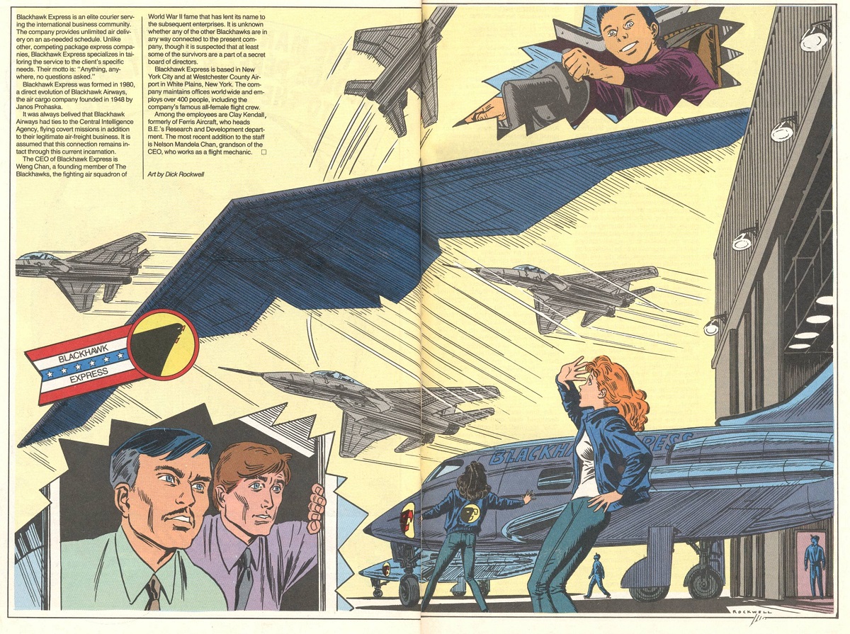 Pages from “Blackhawk Annual” #1, May 1989