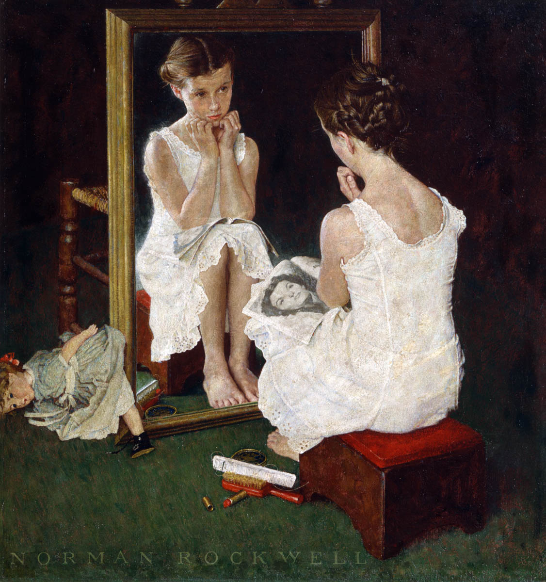Girl at Mirror