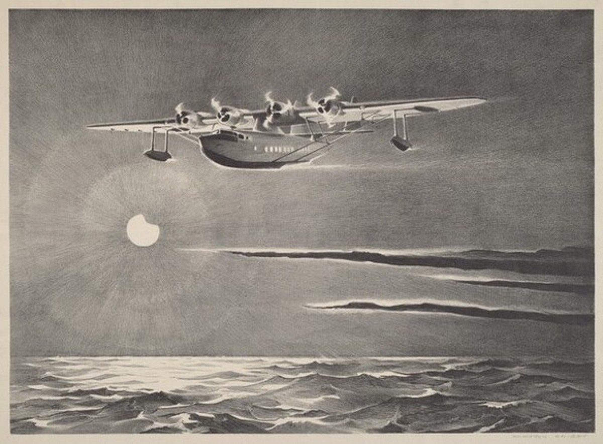 Untitled (Seaplane Over the Ocean)