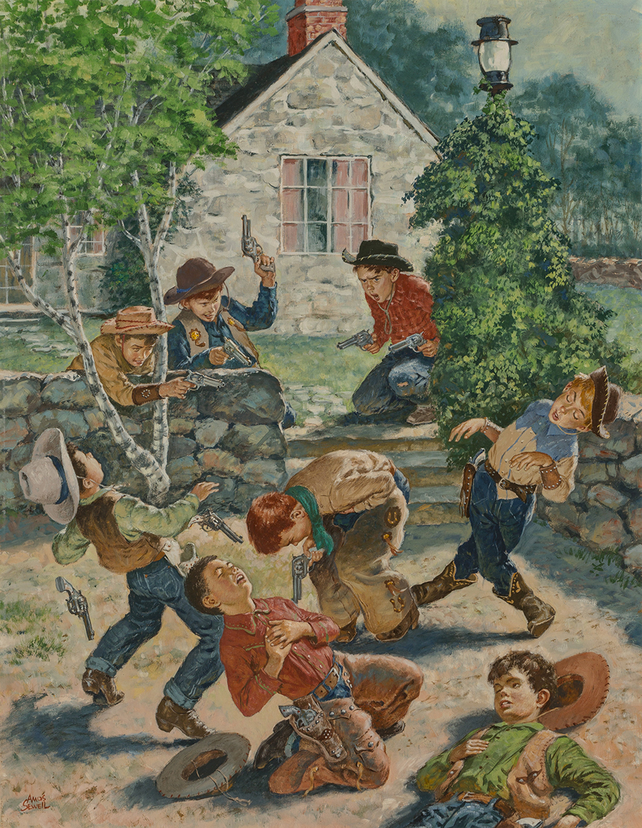 Kids Playing Cowboy