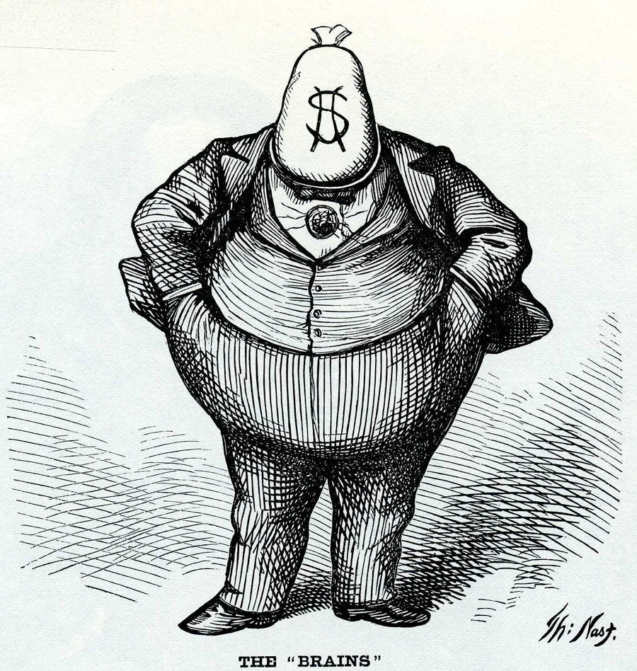 Cartoon of “Boss” Tweed from “Harper's Weekly,” October 21, 1871 - Illustration History