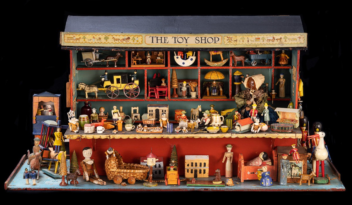 Diorama of a toy shop