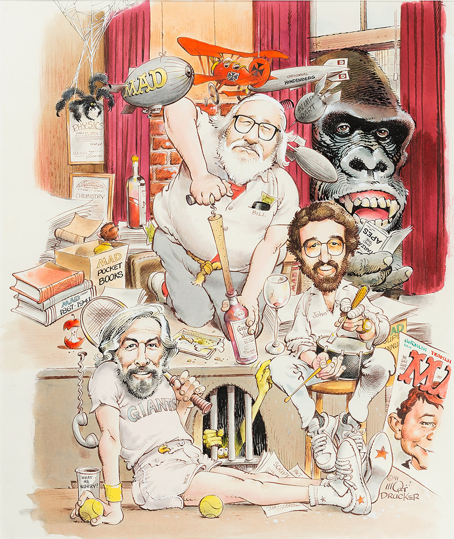 MAD’s Usual Gang of Editors - Bill Gaines, Nick Meglin, and John Ficarra