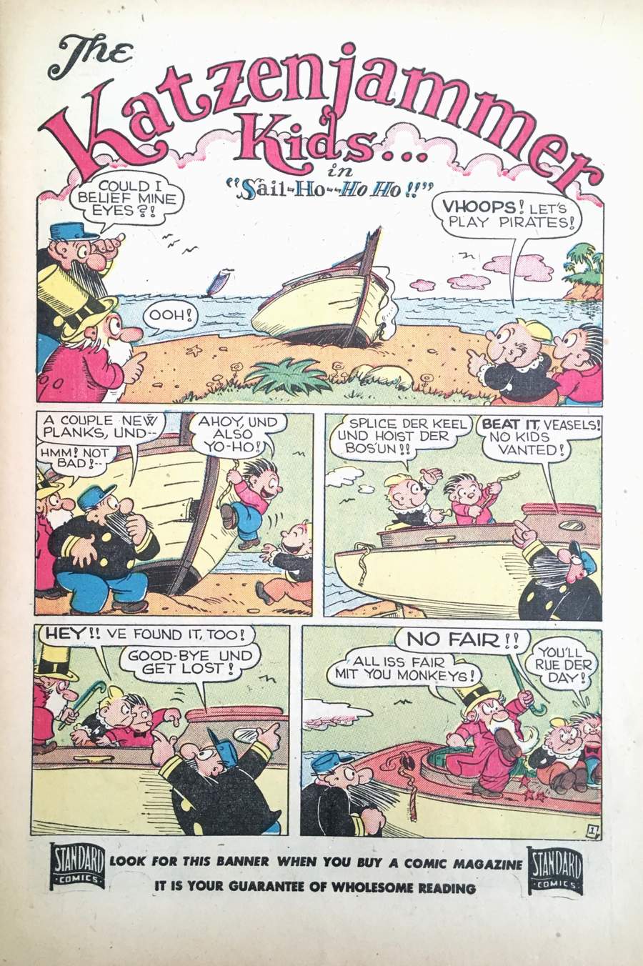 Opening page from “The Katzenjammer Kids,” #16, Spring 1951
