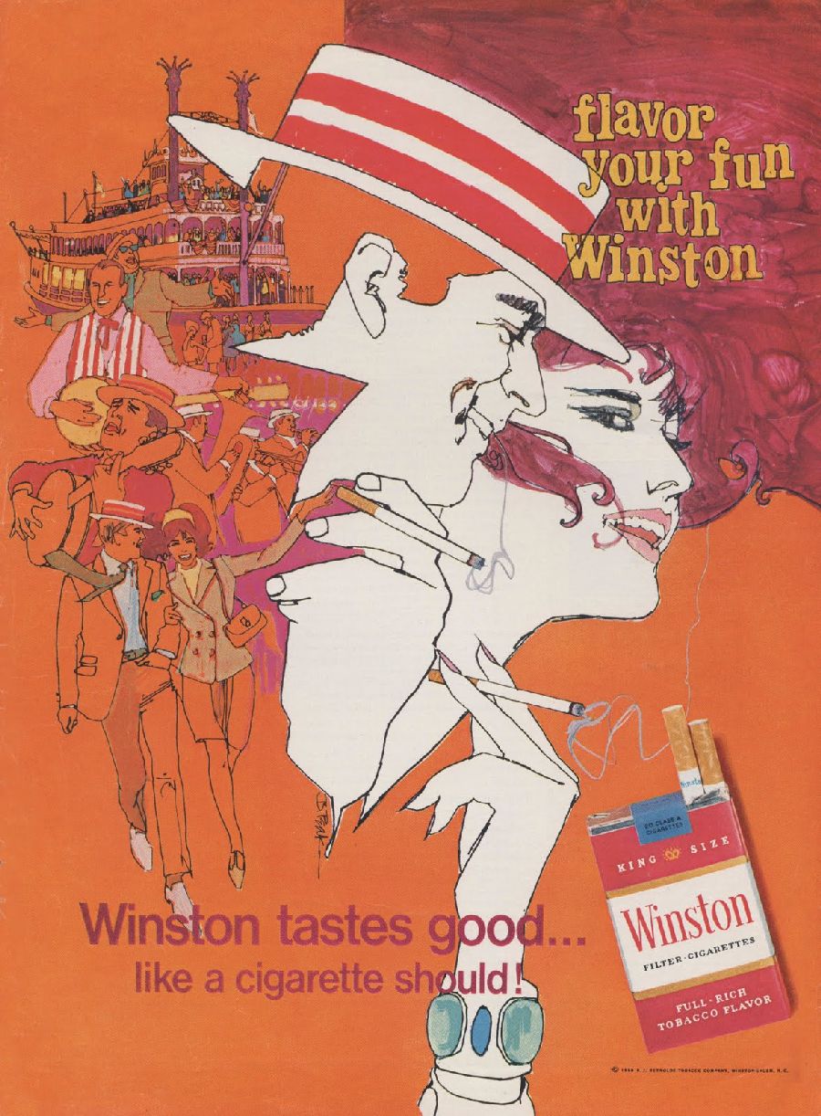 Winston cigarette advertisement