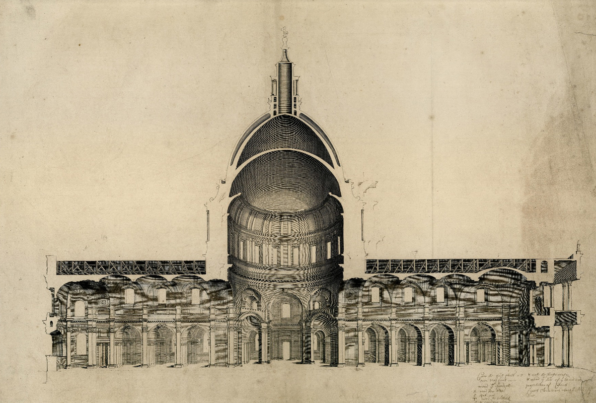 East-West Cross Section of St. Paul’s Cathedral, London