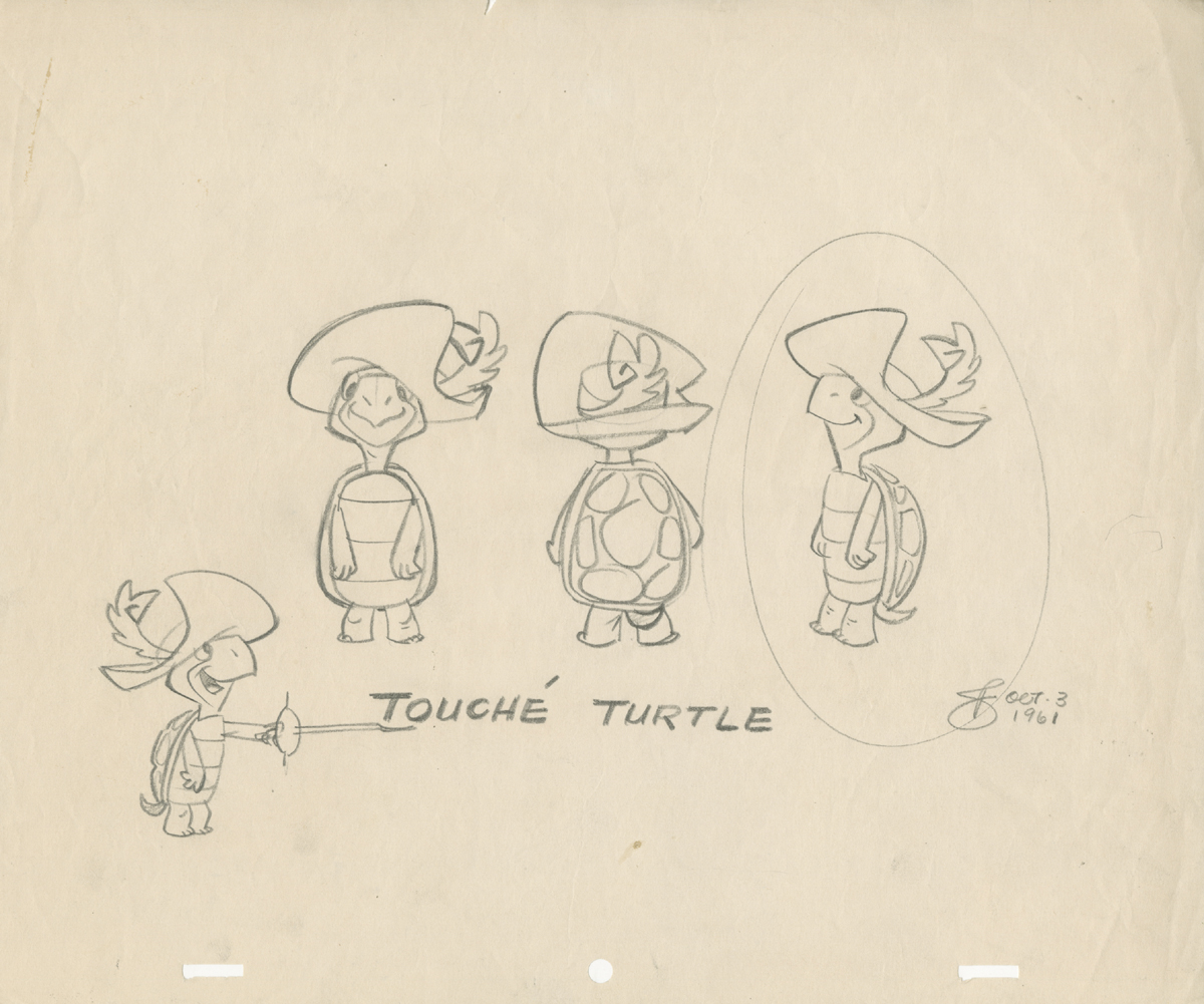 Model sheet of Touché Turtle